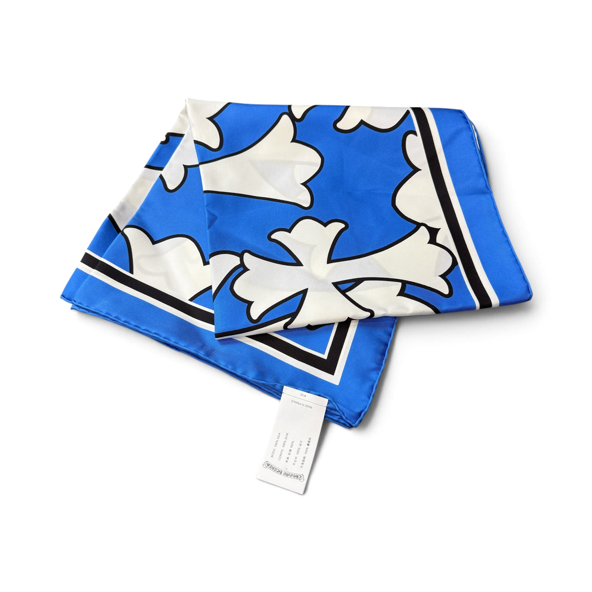 【CHROME HEARTS】クロムハーツ "CEMETERY CROSS PRINT" 20's シルクスカーフ