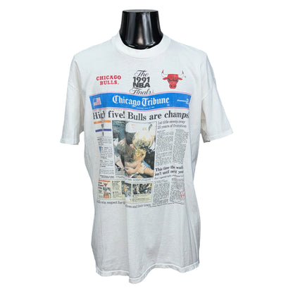 【CHICAGO BULLS】シカゴ・ブルズ "Chicago Tribune 1991 NBA Finals" 90's Vintage Tシャツ