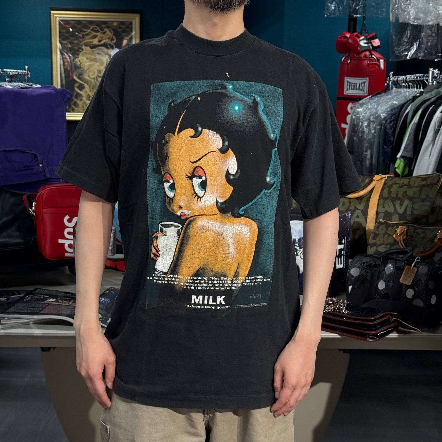 【BETTY BOOP】ベティー・ブープ "got milk? / MILK" 90's Vintage Tシャツ
