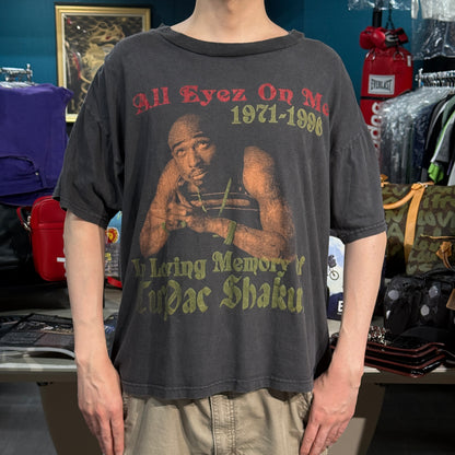 【2PAC】トゥーパック "ALL EYEZ ON ME / R.I.P." 90's Vintage 追悼Tシャツ