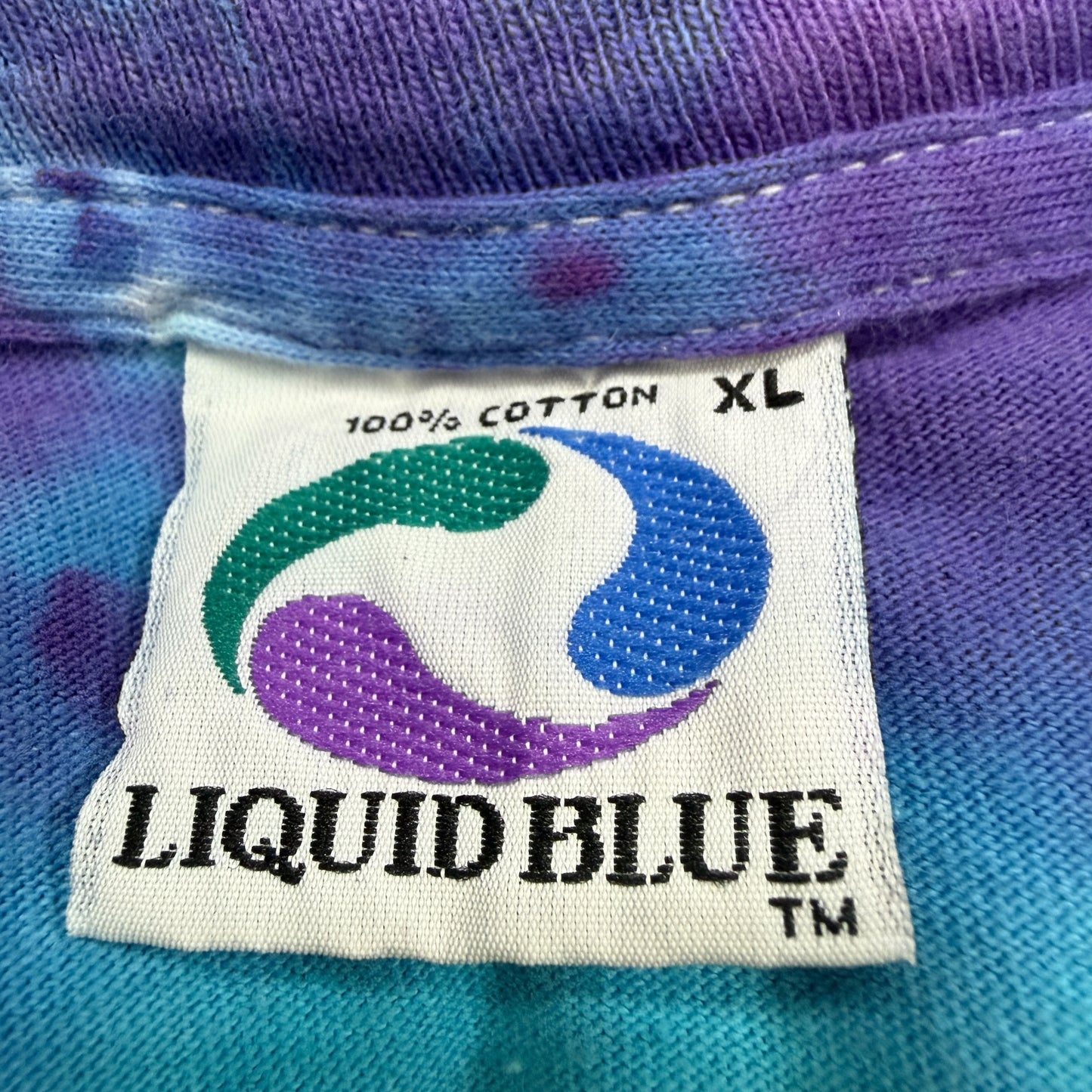【THE ROLLING STONES】ザ・ローリング ストーンズ "LIPS & TONGUE TIE-DYE"  LIQUID BLUEタ 90's Vintage Tシャツ