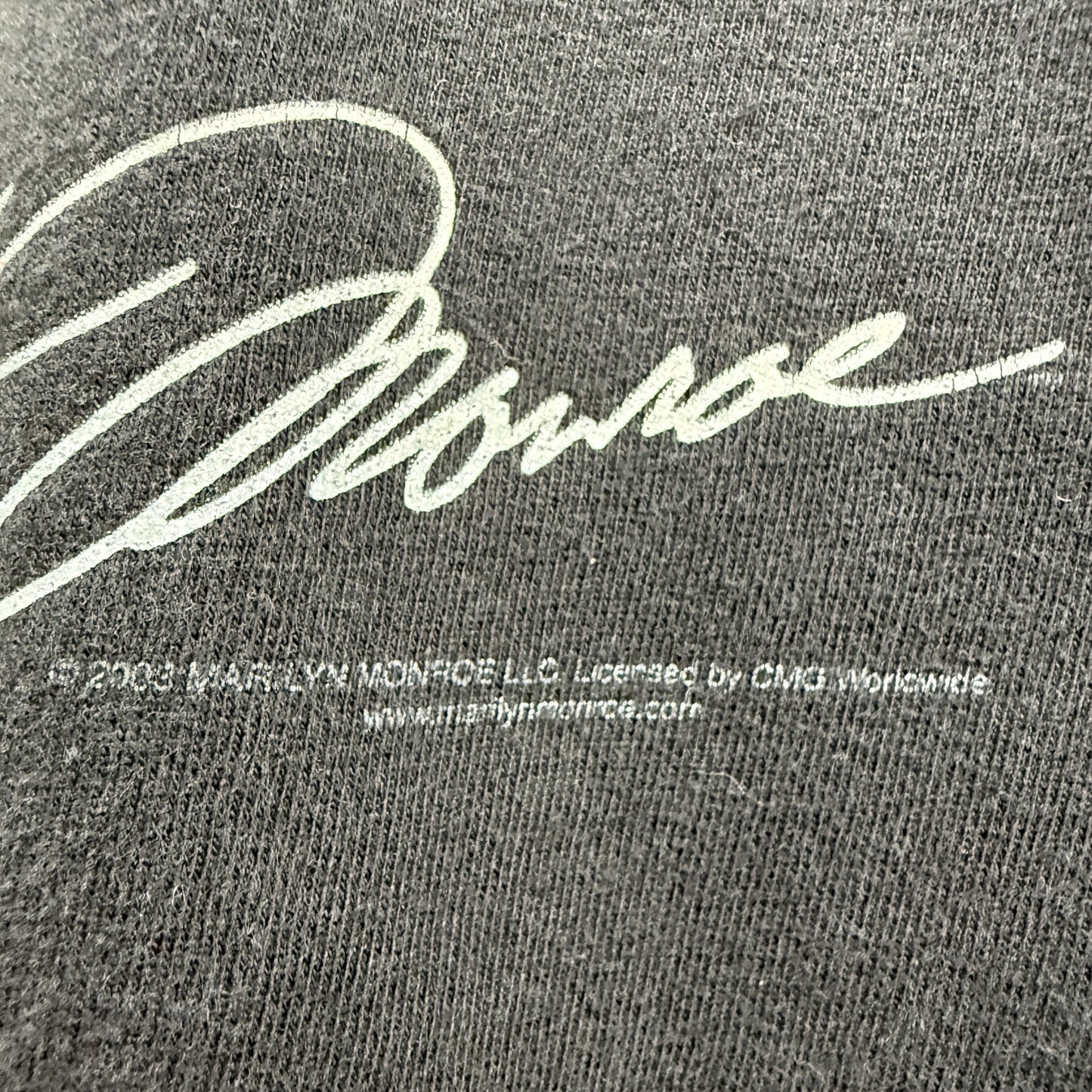 【MARILYN MONROE】マリリンモンロー "サイングラフィック" cygnusタグ 00's Vintage Tシャツ