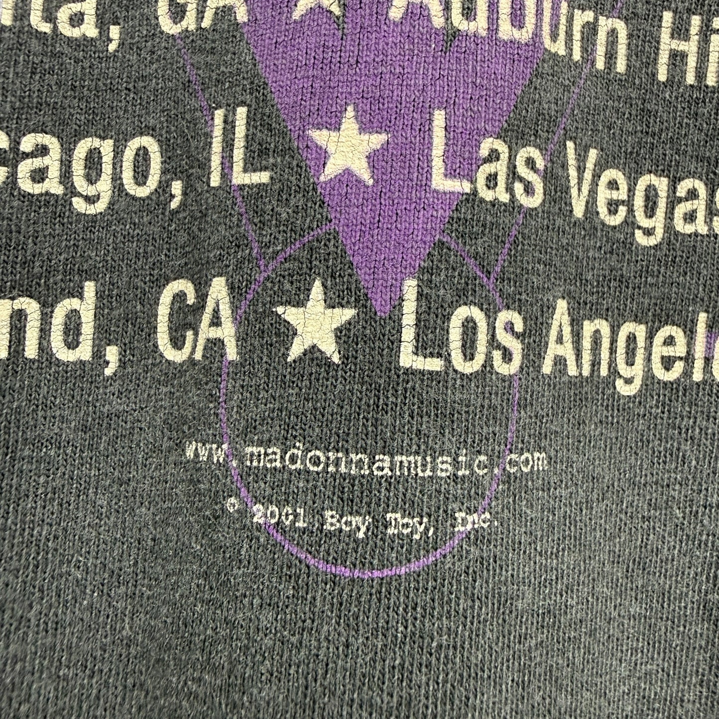 【MADONNA】マドンナ “DROWNED WORLD TOUR 2001” Vintage Tシャツ