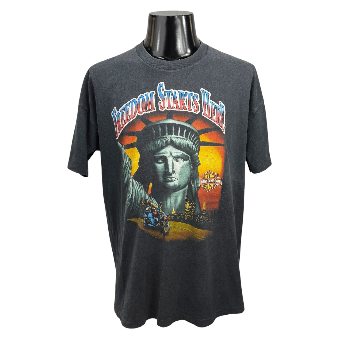【HARLEY- DAVIDSON】ハーレー・ダビットソン “FREEDOM STARTS HERE” 90’s Vintage Tシャツ