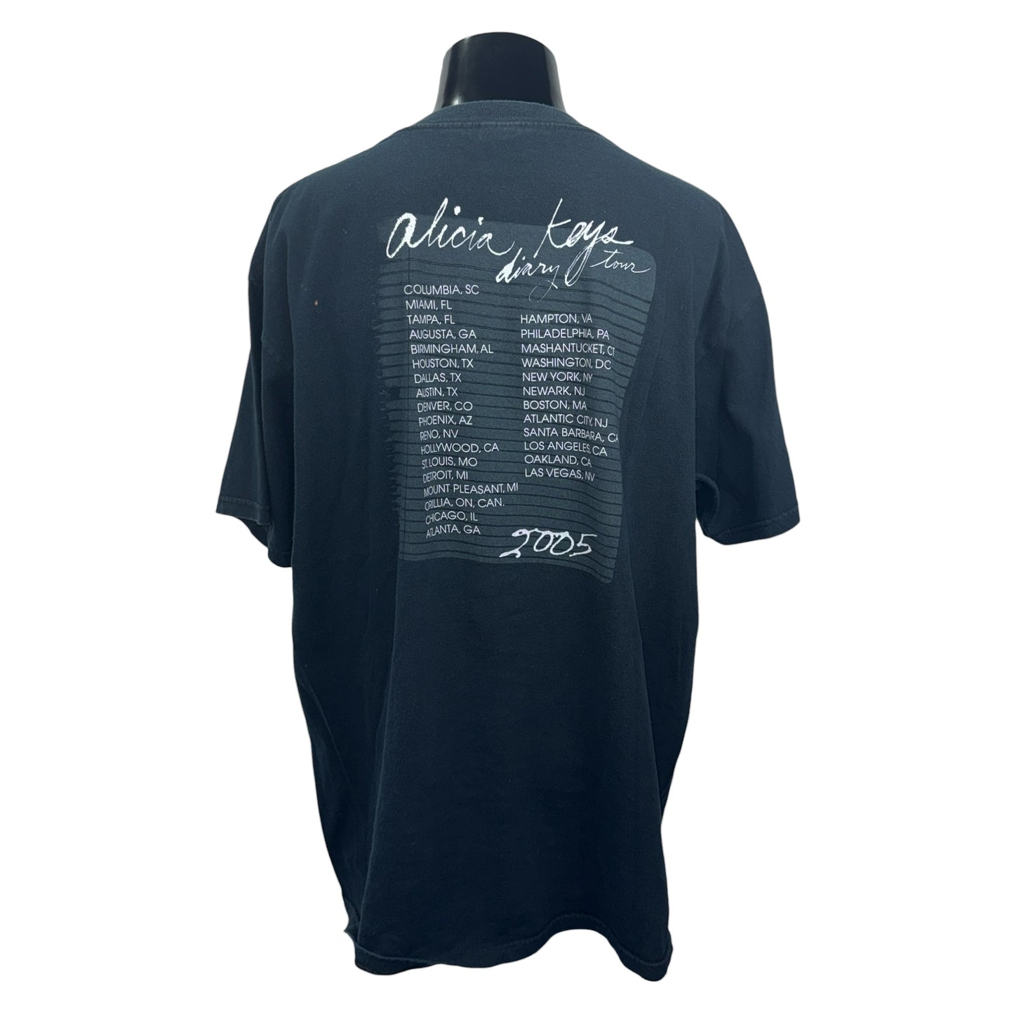 【ALICIA KEYS】アリシア・キーズ "DIARY TOUR" 00's Vintage ツアーTシャツ