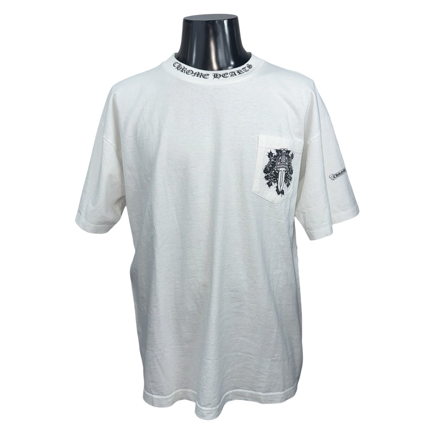 【CHROME HEARTS】オールドネックロゴ "Vine Dagger" ポケット Tシャツ