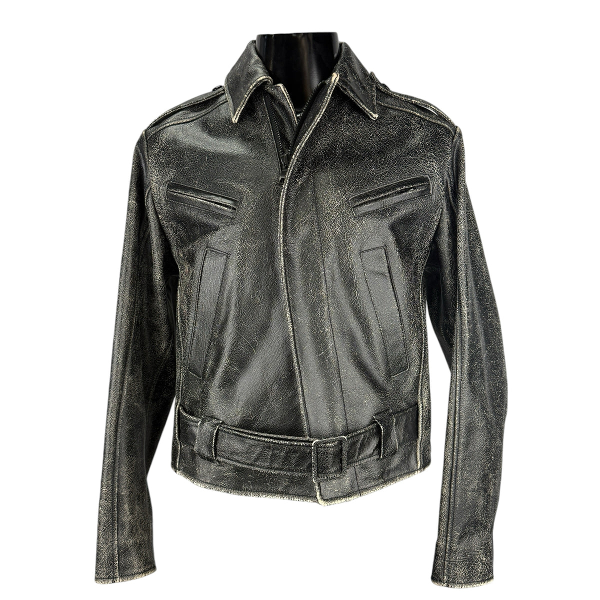 【PROENZA SCHOULER】プロエンザスクーラー "CRACKED CALFSKIN RIDERS" レザージャケット