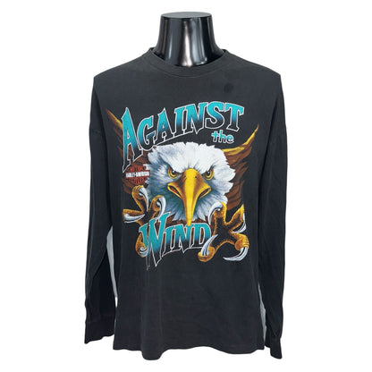 【HARLEY-DAVIDSON】ハーレーダビッドソン "AGAINST THE WIND" 90's Vintage ロングスリーブTシャツ