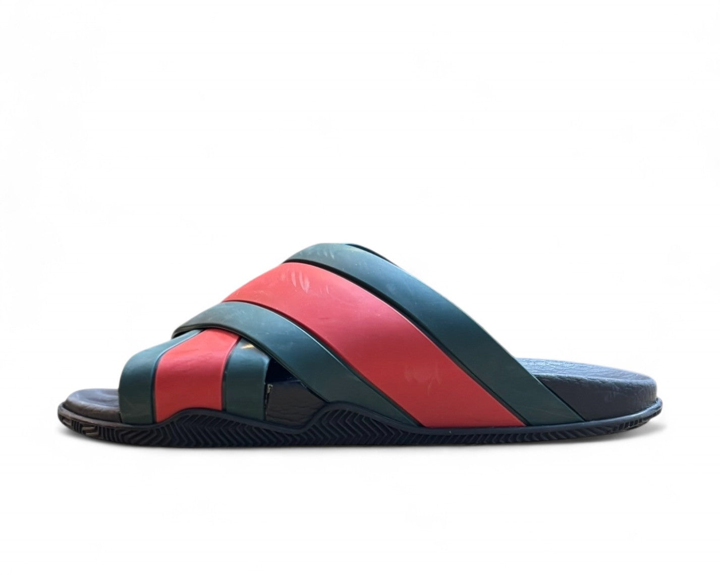 【GUCCI】グッチ ストライプ スライドラバーサンダル US9