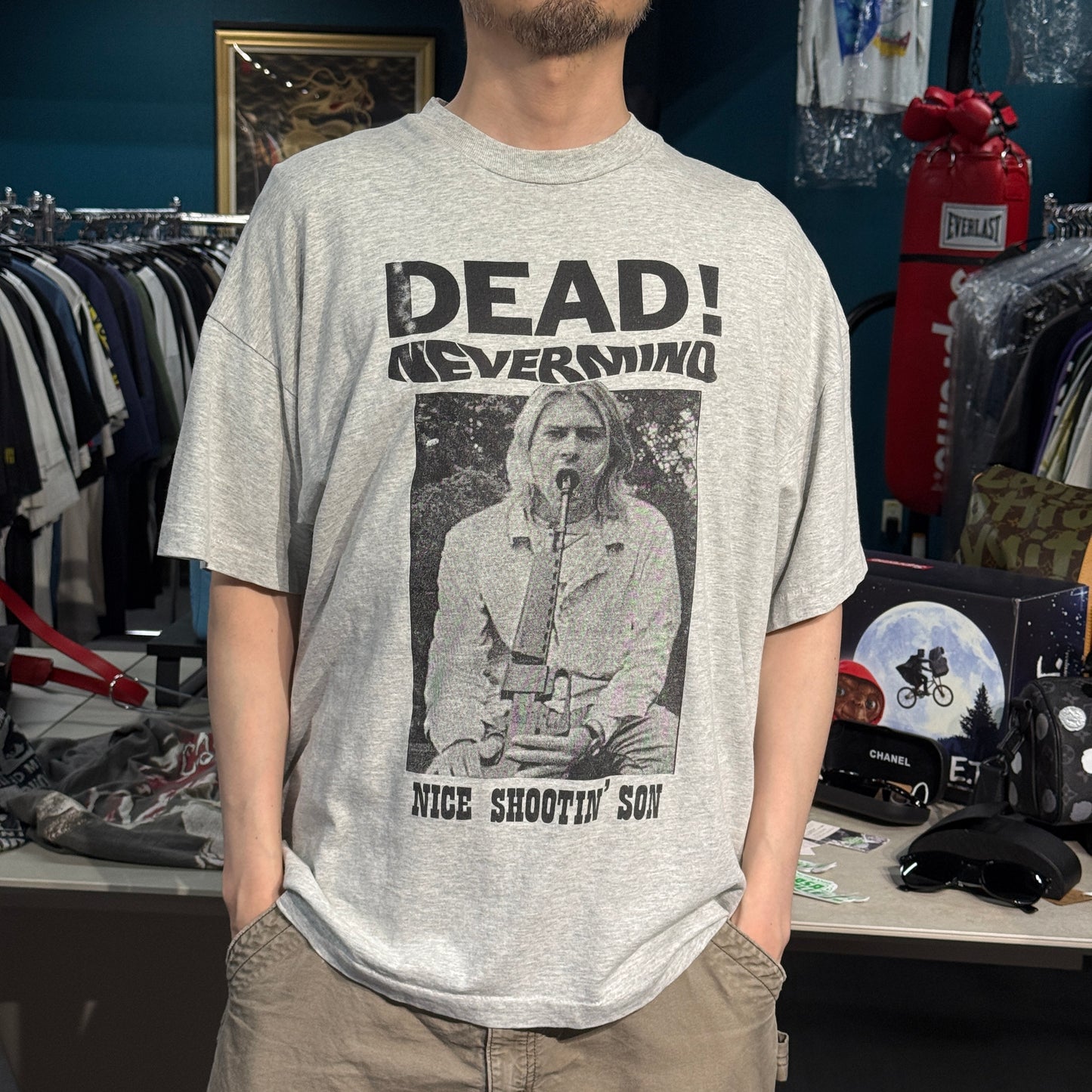 【NIRVANA】ニルヴァーナ カート・コバーン "DEAD! NEVERMIND" 90's ユーロ Vintage Tシャツ