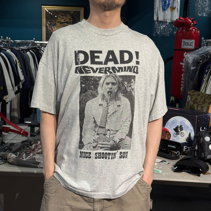 【NIRVANA】ニルヴァーナ カート・コバーン "DEAD! NEVERMIND" 90's ユーロ Vintage Tシャツ