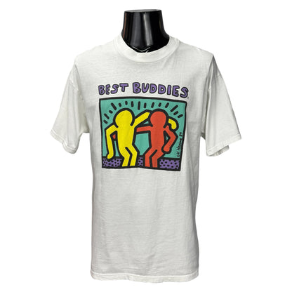 【KEITH HARING】キース・ヘリング "BEST BUDDIES" Hanes BEEFY-Tタグ アートTシャツ