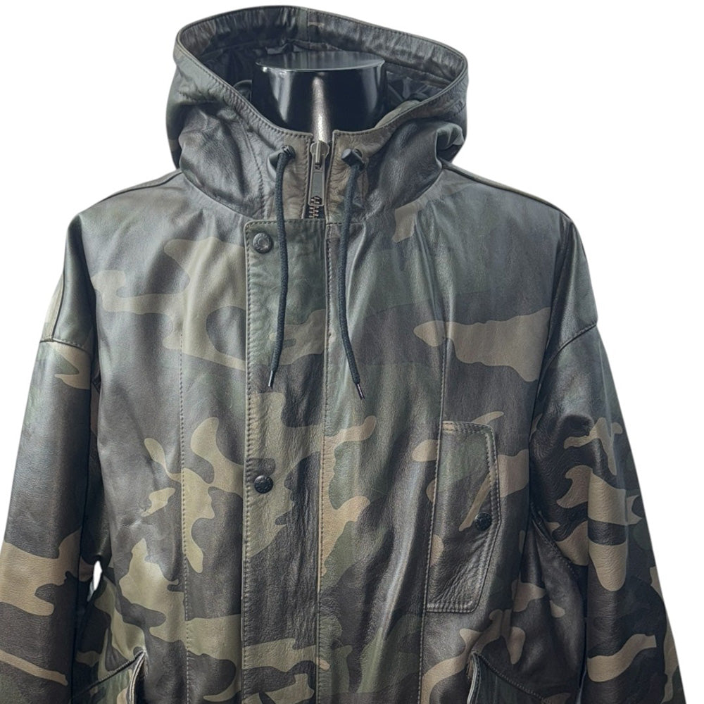 [SUPREME × MARITHE + FRANCOIS GIRBAUD] Supreme Hooded Leather Flight Bomber Jacket "Camo"