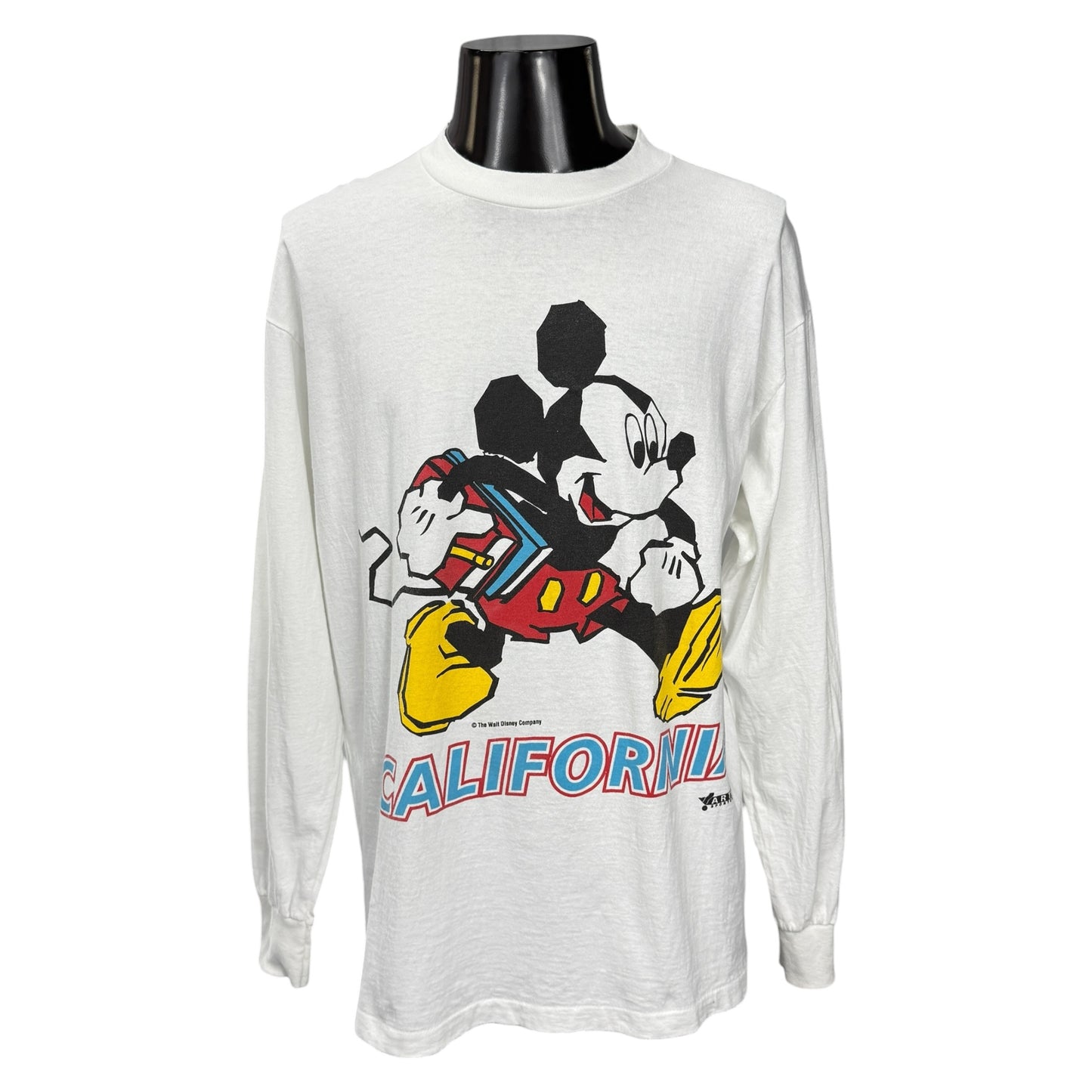 【DISNEY】ディズニー ミッキーマウス "CALIFORNIA" ONEITAタグ USA製 90s Vintage ロングスリーブTシャツ