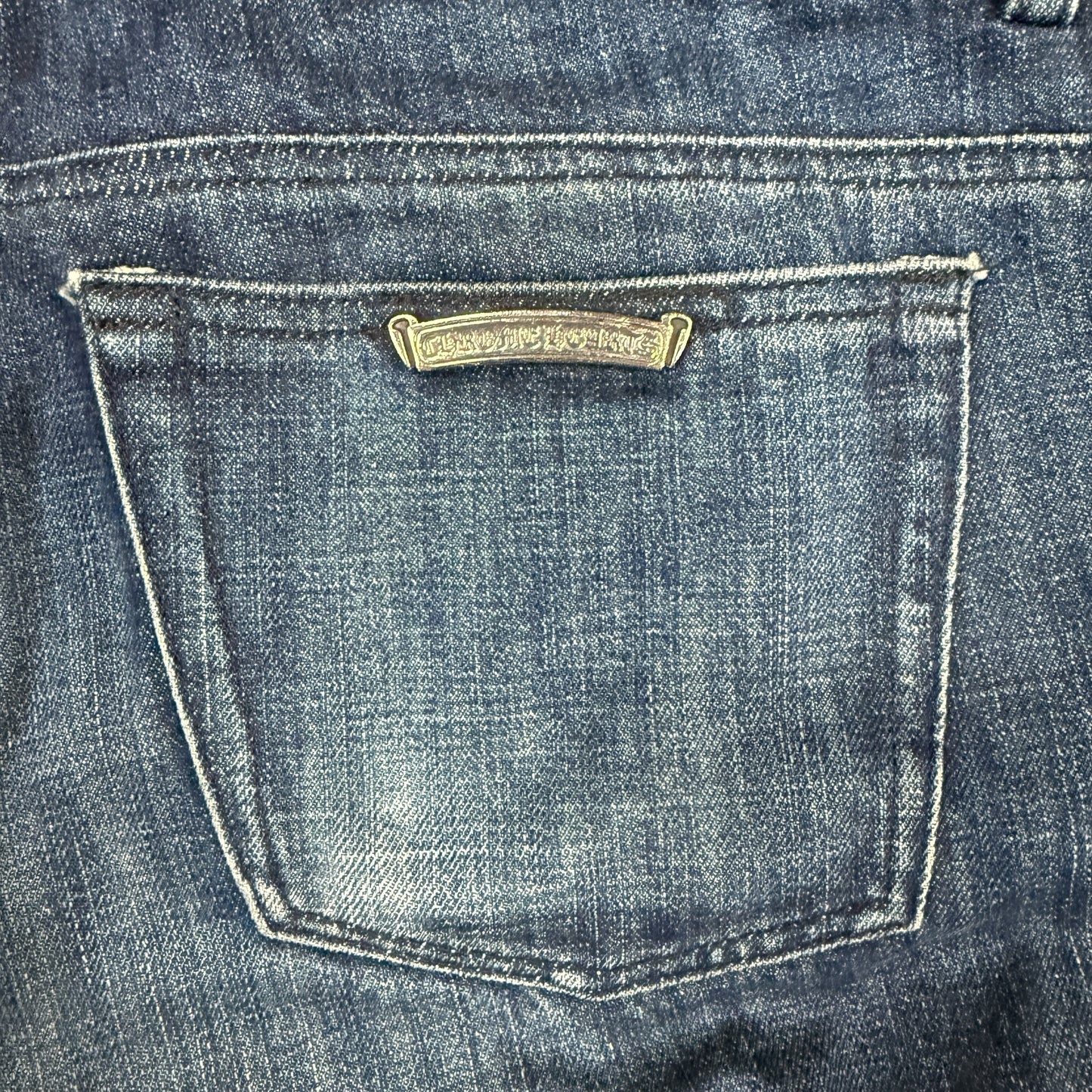 【CHROME HEARTS】クロムハーツ "フレアニー クロスボールボタン" 90's-00's デニムパンツ