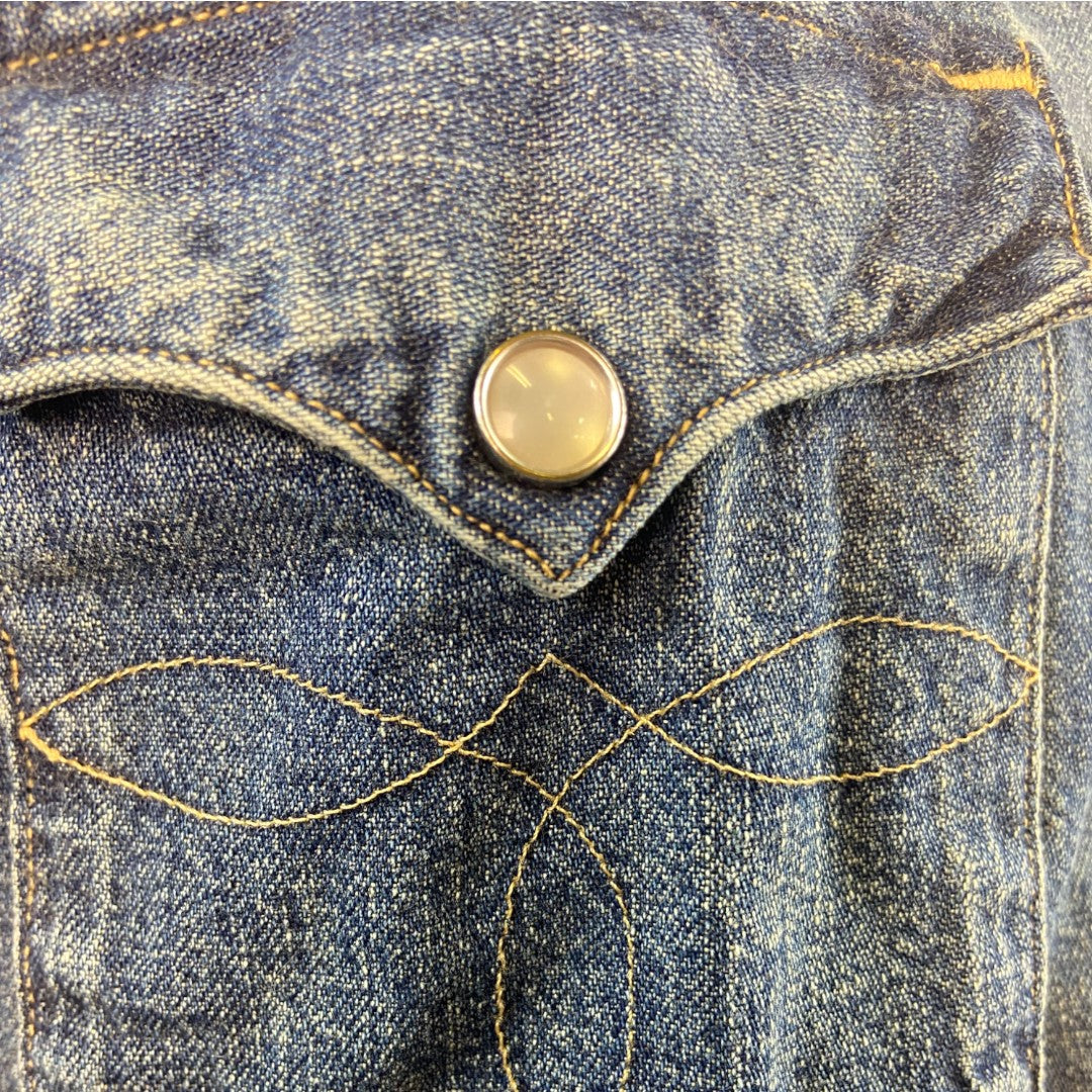 【RRL RALPH LAUREN】ダブルアールエル ラルフローレン/メダリオンステッチ デニムシャツ L
