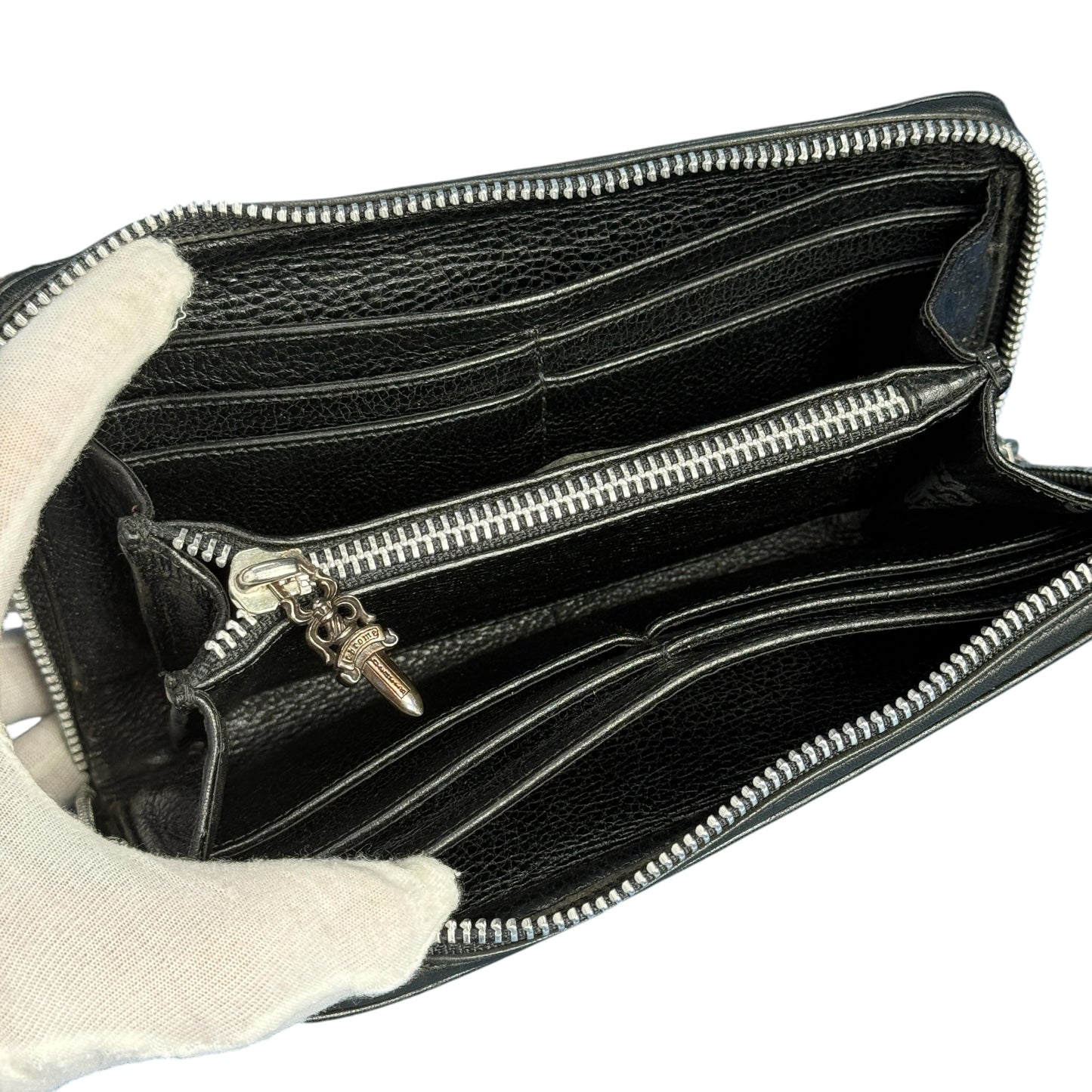 【CHROME HEARTS】クロムハーツ "REC F ZIP ピラミッドプラス" ラウンドファスナー 長財布