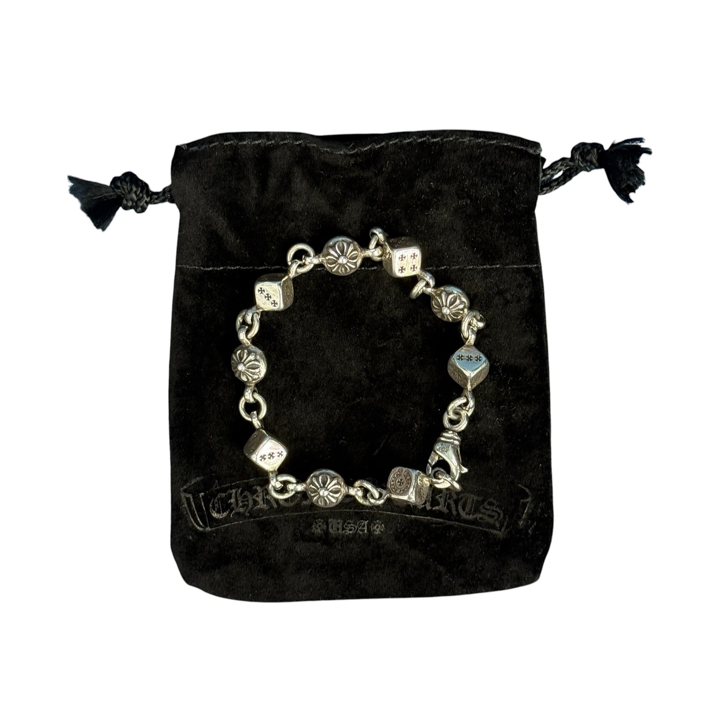 【CHROME HEARTS】クロムハーツ "ダイス＆クロスボール" ブレスレット