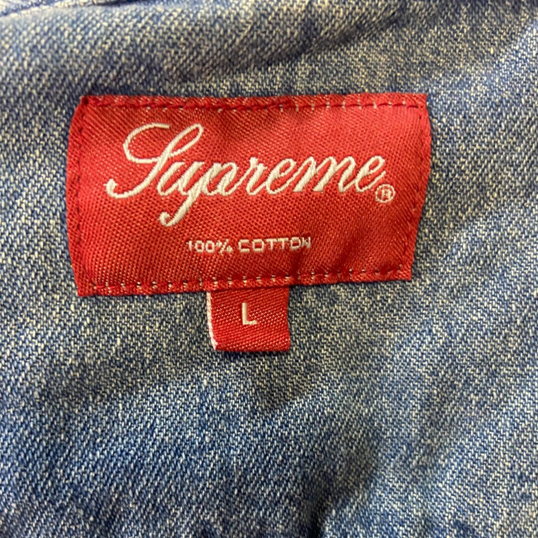 [Supreme] Supreme Denim Short Sleeve Shirt 20SS Invert Denim S/S Shirt L