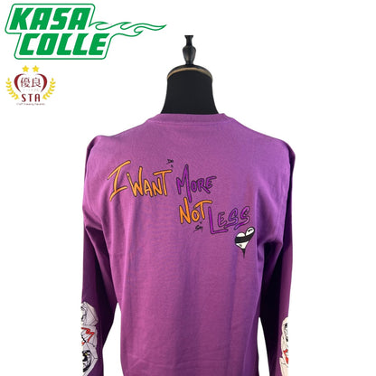 [CHROME HEARTS] Chrome Hearts MATTY BOY PPO I WANT MORE NOT LESS LS T-SHIRT PURPLE Long Tee