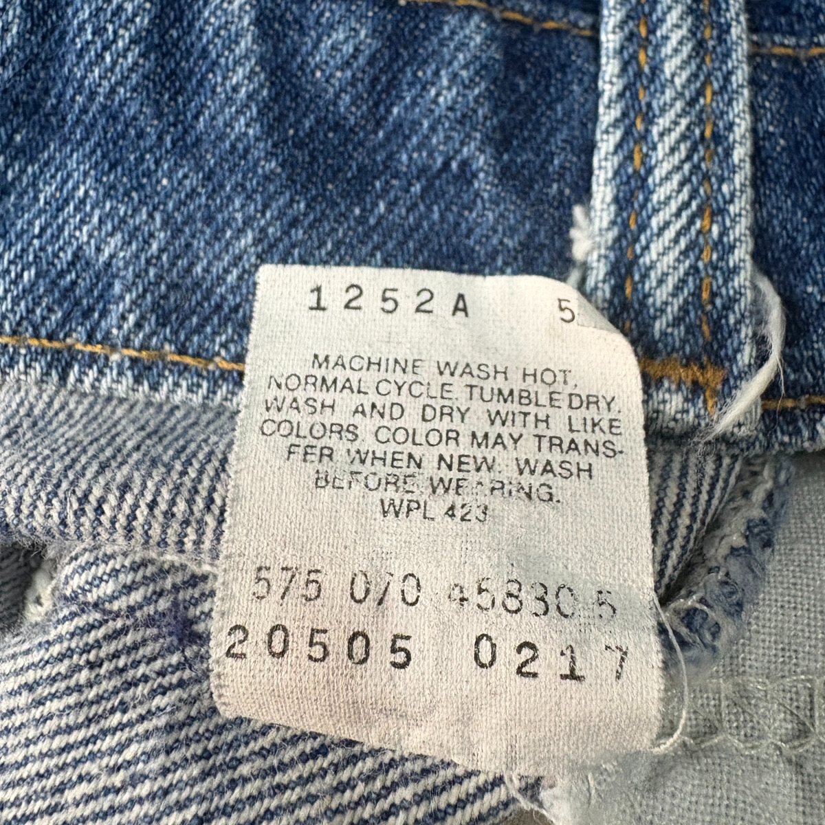【LEVI'S】リーバイス 90's 505 オレンジタブ "チェーンステッチ" 刻印575