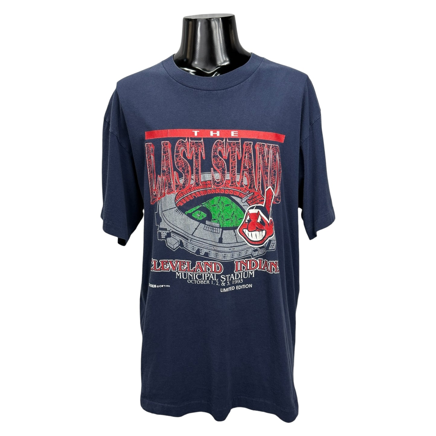 【MLB】クリーブランド・インディアンス "THE LAST STAND MUNICIPAL STADIUM" 90's Vintage Tシャツ