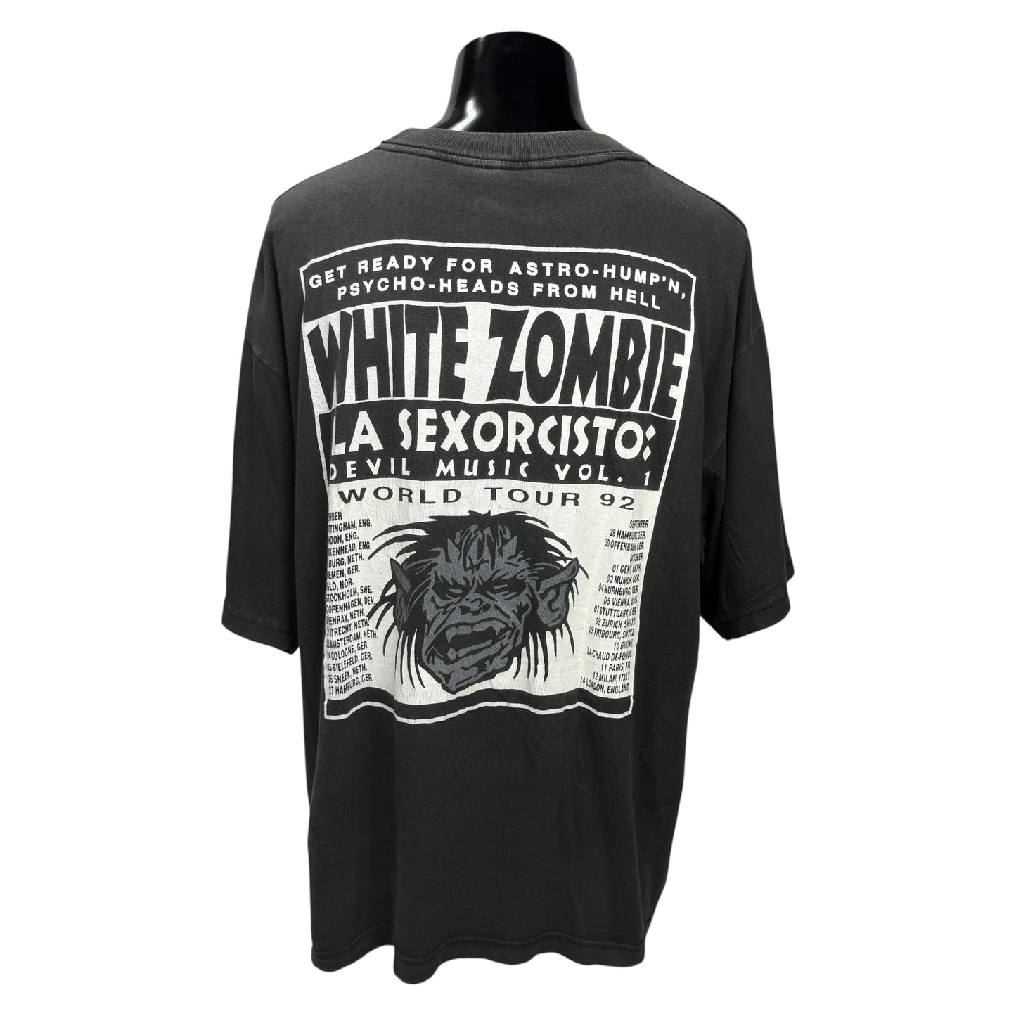 【WHITE ZOMBIE】ホワイト・ゾンビ "LA SEXORCISTO WORLD TOUR 92" 90's Vintage Tシャツ