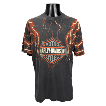 【HARLEY-DAVIDSON】ハーレーダビッドソン "LIGHTNING / LEWISTON, MAINE" 90's Vintage Tシャツ