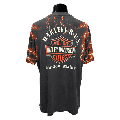 【HARLEY-DAVIDSON】ハーレーダビッドソン "LIGHTNING / LEWISTON, MAINE" 90's Vintage Tシャツ