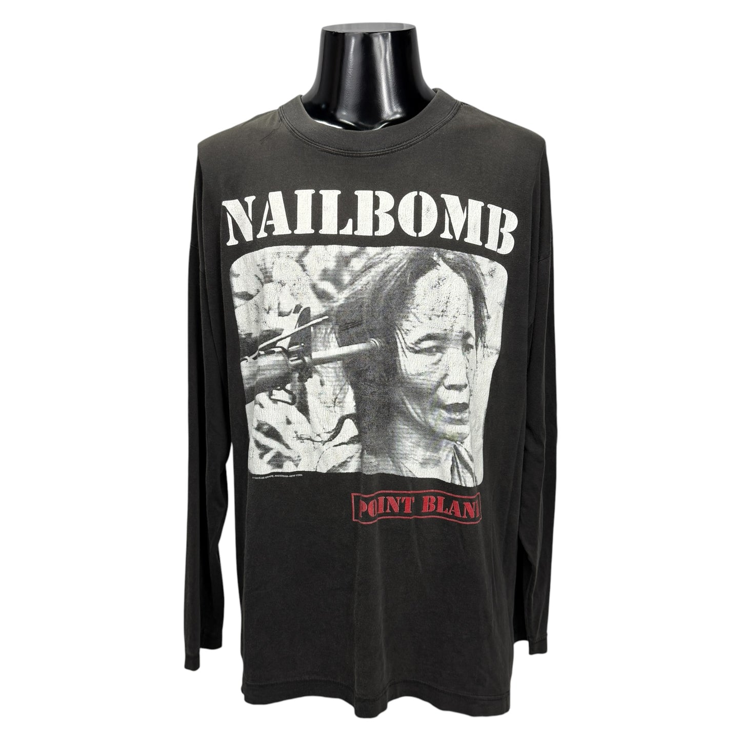 【NAILBOMB】ネイルボム "POINT BLANK" 90's Vintage ロングスリーブTシャツ