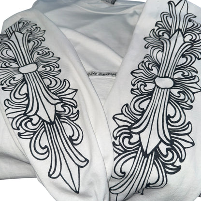 【CHROME HEARTS】クロムハーツ "DAGGER / FLORAL CROSS" 90's Vintage ポケット ロングスリーブTシャツ