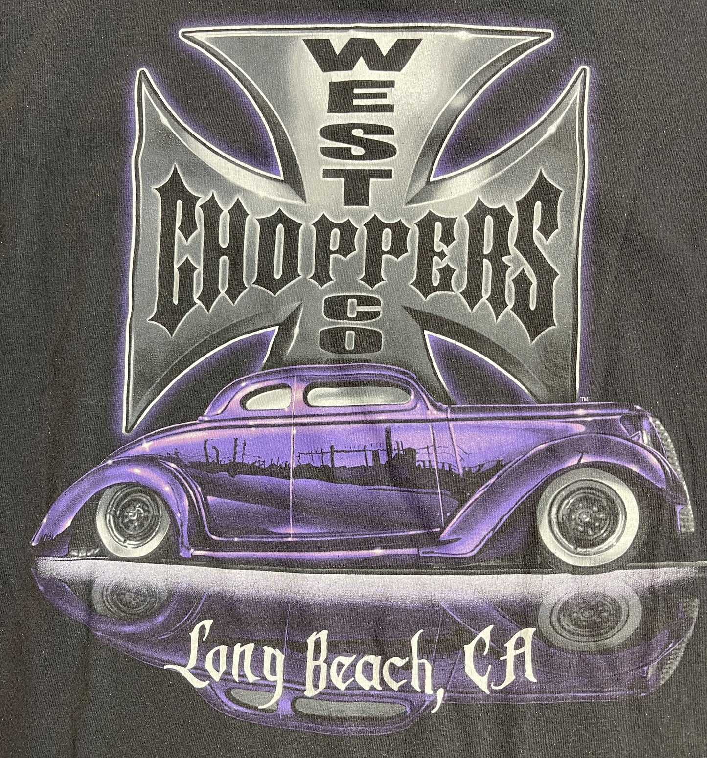 [WEST COAST CHOPPERS] West Coast Choppers Classic Car Design T-Shirt, Size L