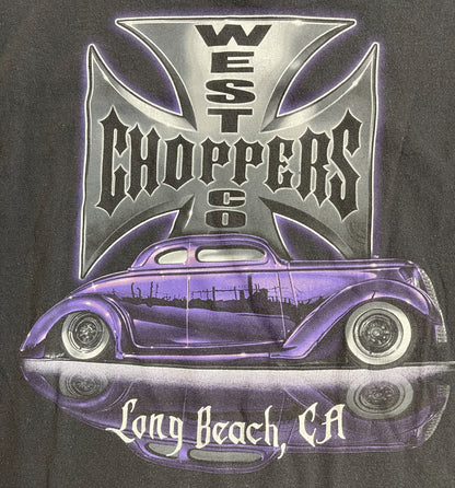 [WEST COAST CHOPPERS] West Coast Choppers Classic Car Design T-Shirt, Size L