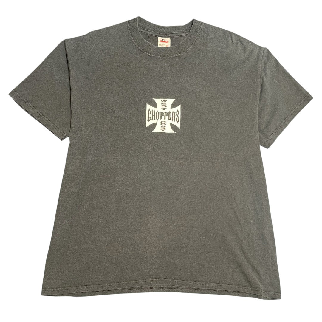 WEST COAST CHOPPERS Iron Cross Logo T-Shirt, Black, Size XL