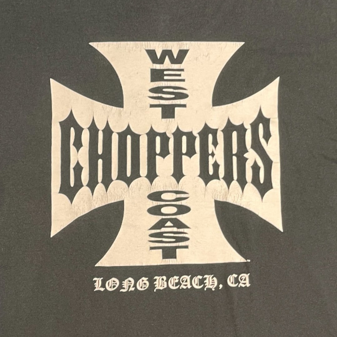 WEST COAST CHOPPERS Iron Cross Logo T-Shirt, Black, Size XL