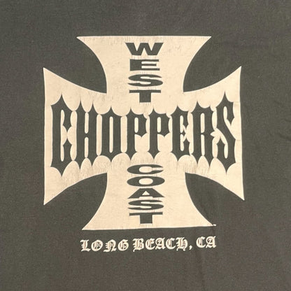 WEST COAST CHOPPERS Iron Cross Logo T-Shirt, Black, Size XL