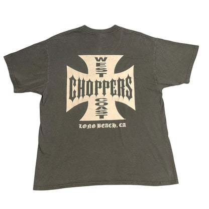 WEST COAST CHOPPERS Iron Cross Logo T-Shirt, Black, Size XL