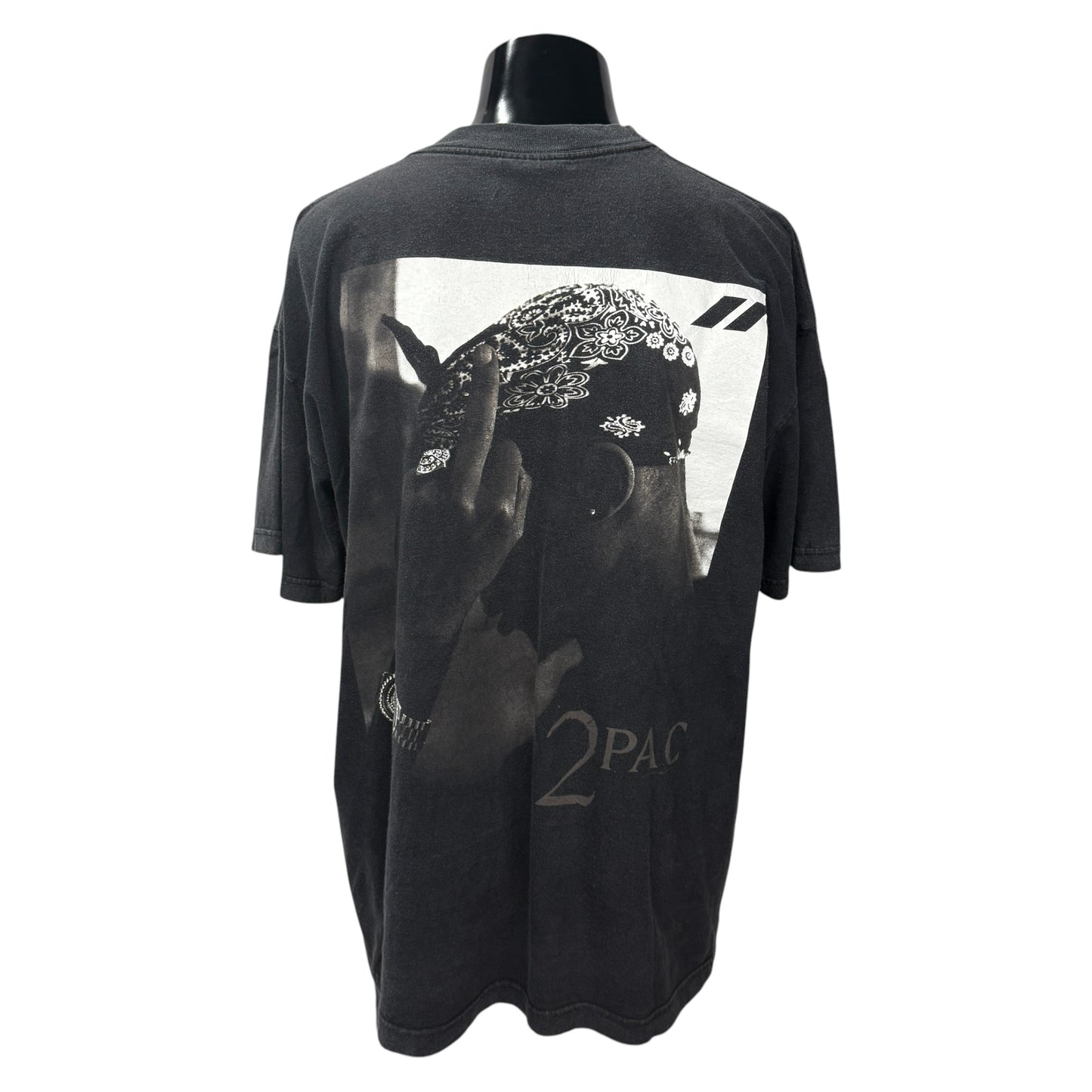 【2PAC】2パック "MID-FINGER" 90's Vintage Tシャツ