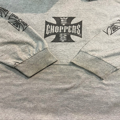 【WEST COAST CHOPPERS】ウエストコーストチョッパーズ  両袖ロゴロングTシャツ グレー L.XL相当