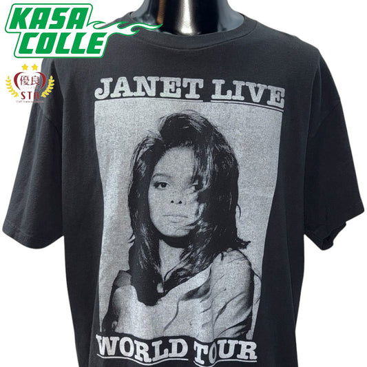 [JANET JACKSON] Janet Jackson "JANET LIVE WORLD TOUR" 90's Vintage T-shirt