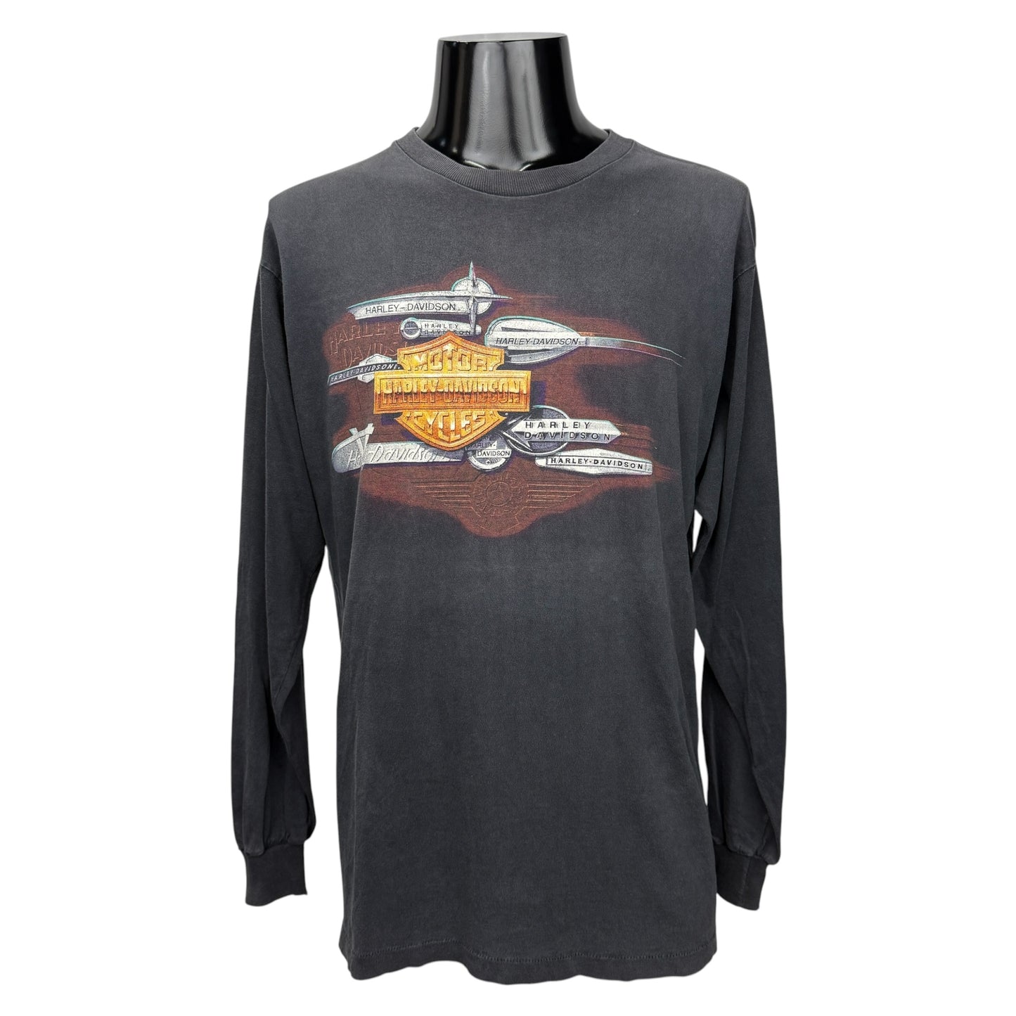 【HARLEY DAVIDSON】ハーレーダビットソン "HAL'S HARLEY-DAVIDSON" 90's Vintage ロングスリーブ Tシャツ