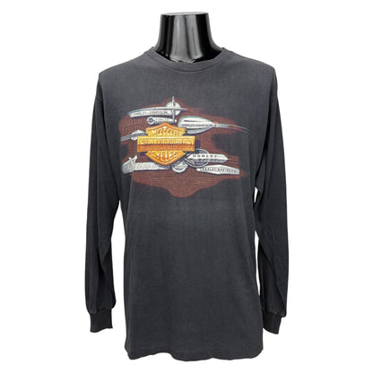 【HARLEY DAVIDSON】ハーレーダビットソン "HAL'S HARLEY-DAVIDSON" 90's Vintage ロングスリーブ Tシャツ