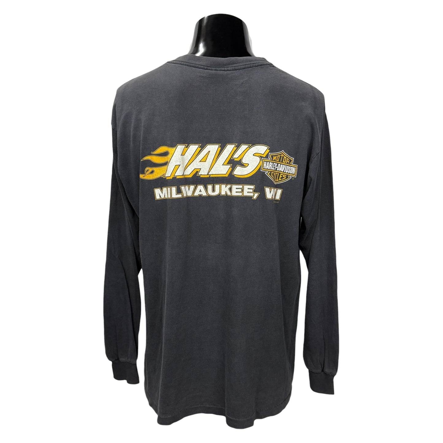 【HARLEY DAVIDSON】ハーレーダビットソン "HAL'S HARLEY-DAVIDSON" 90's Vintage ロングスリーブ Tシャツ