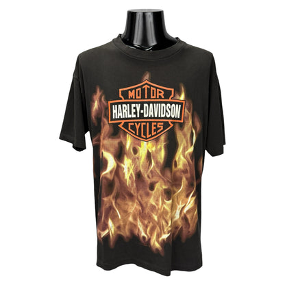 【HARLEY-DAVIDSON】ハーレーダビッドソン "BAR & SHIELD FLAME" 90's Vintage Tシャツ