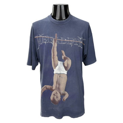 【MEGADETH】メガデス "YOUTHANASIA" NAVY 90s Vintage Tシャツ
