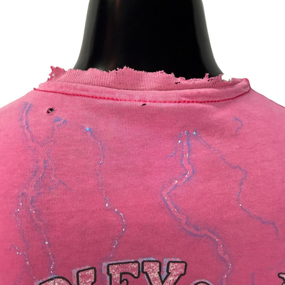 【HARLEY DAVIDSON】ハーレーダビットソン "THUNDER Pattern OVP PINK" Vintage Tシャツ