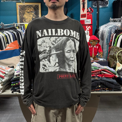【NAILBOMB】ネイルボム "POINT BLANK" 90's Vintage ロングスリーブTシャツ