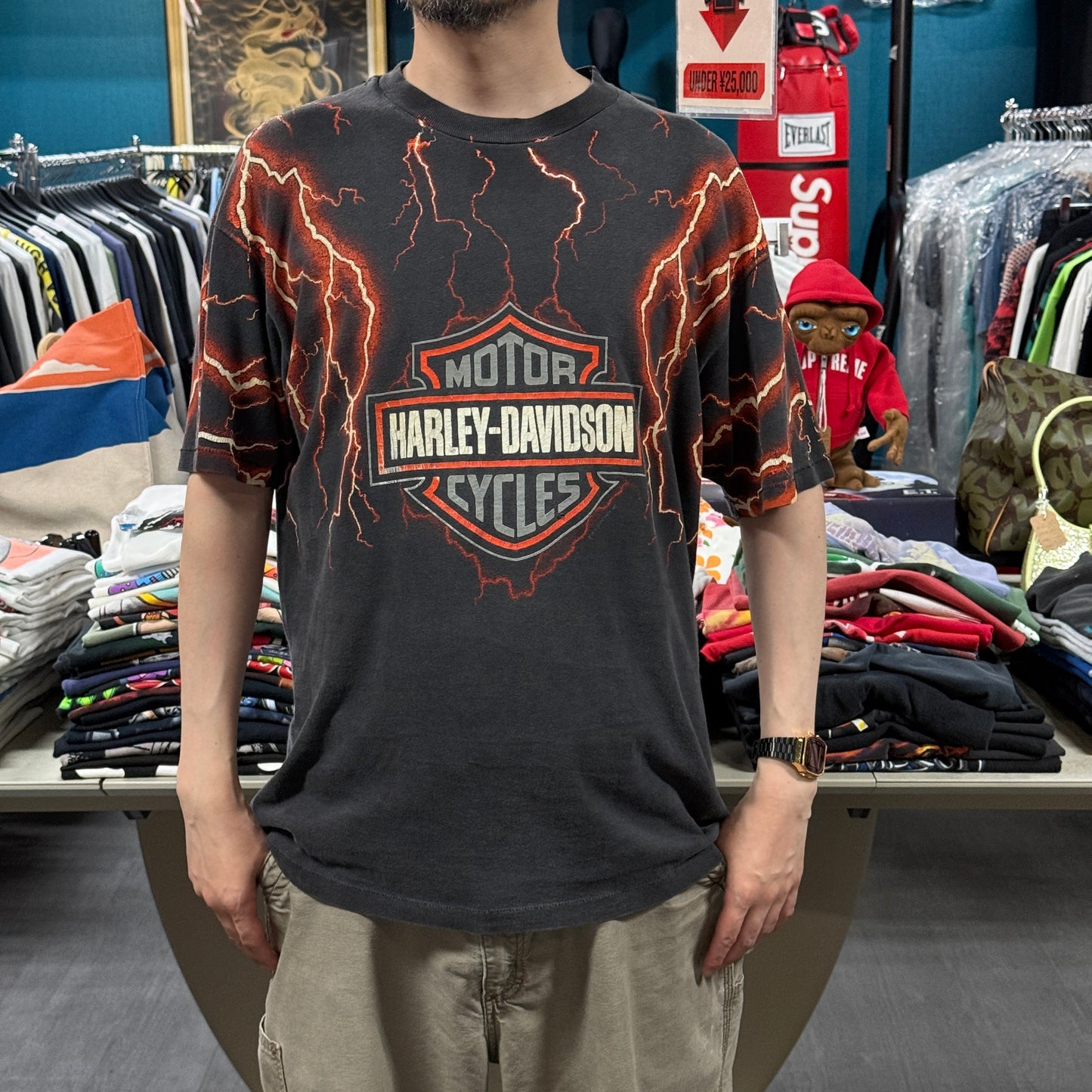 【HARLEY-DAVIDSON】ハーレーダビッドソン "LIGHTNING / LEWISTON, MAINE" 90's Vintage Tシャツ