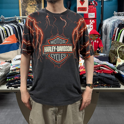 【HARLEY-DAVIDSON】ハーレーダビッドソン "LIGHTNING / LEWISTON, MAINE" 90's Vintage Tシャツ