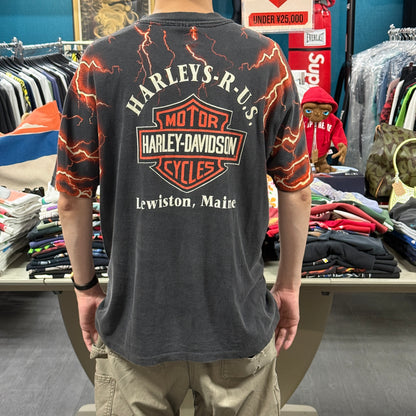 【HARLEY-DAVIDSON】ハーレーダビッドソン "LIGHTNING / LEWISTON, MAINE" 90's Vintage Tシャツ